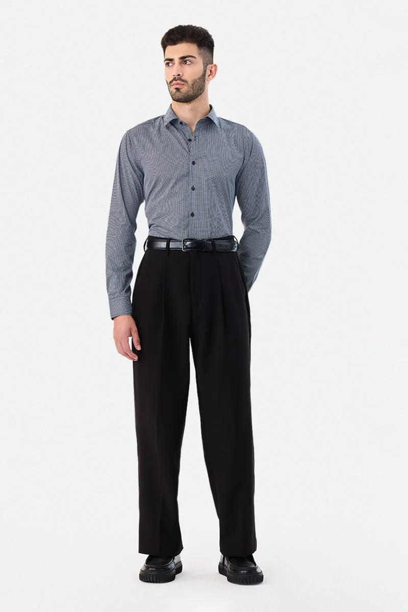 SNITCH Slim Fit Micro Check Shirt